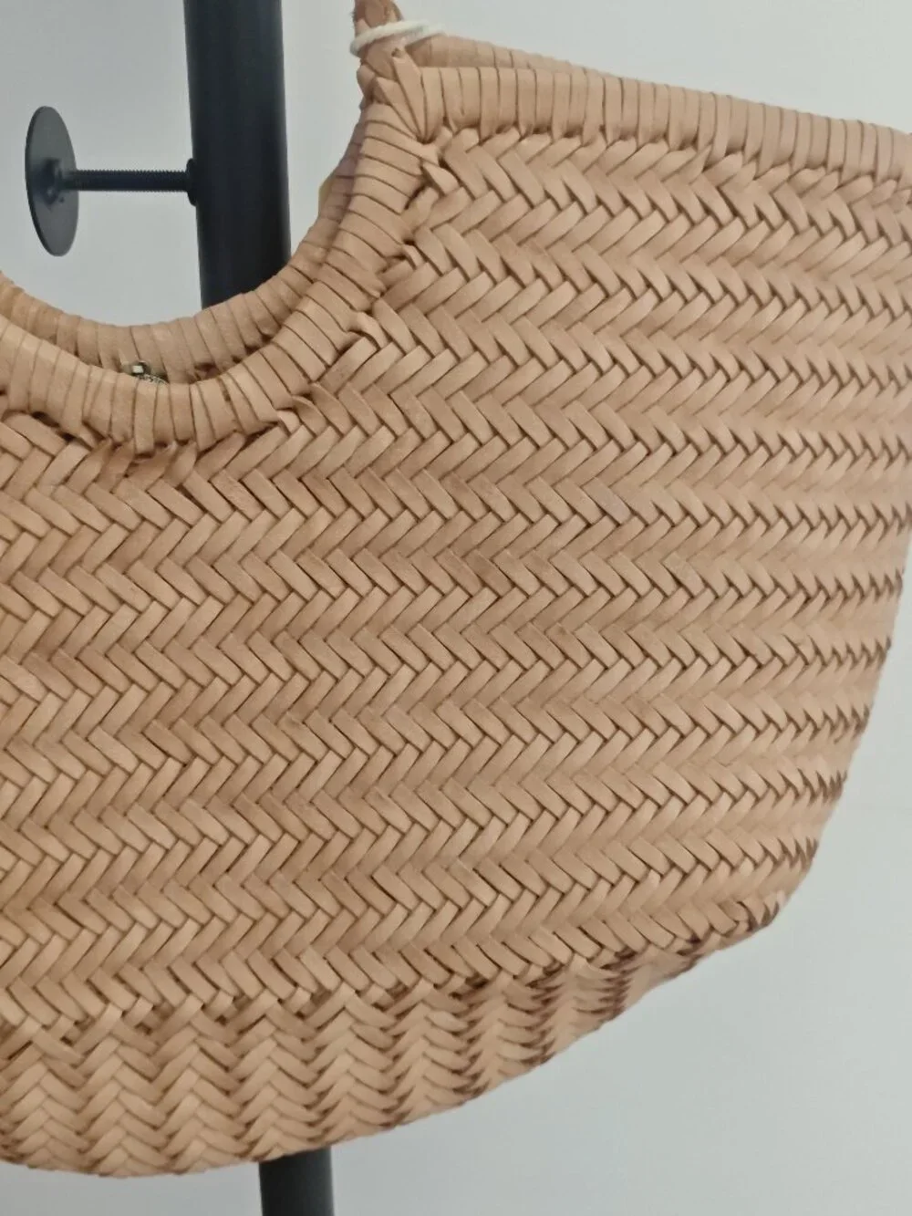 Dragon Diffusion nantucket woven basket bag in sand-sizeHeight: 40cm Width: 24cm - Picture 4 of 10